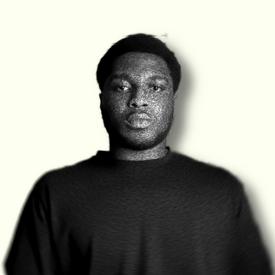 Black-and-white portrait of Tettey Eku